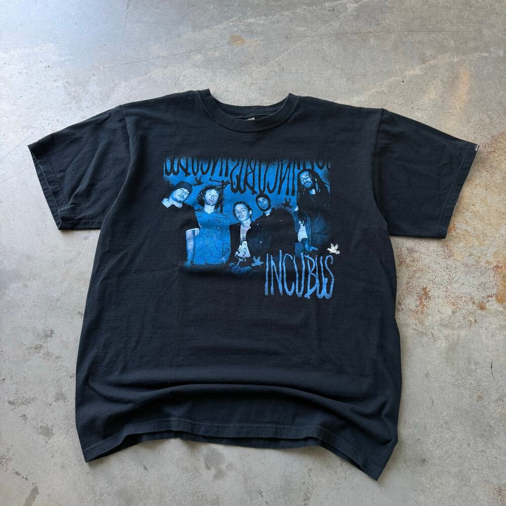 Vintage Y2K Incubus Tour Concert Band Tee Retro Rock Graphic T-shirt Size Large
